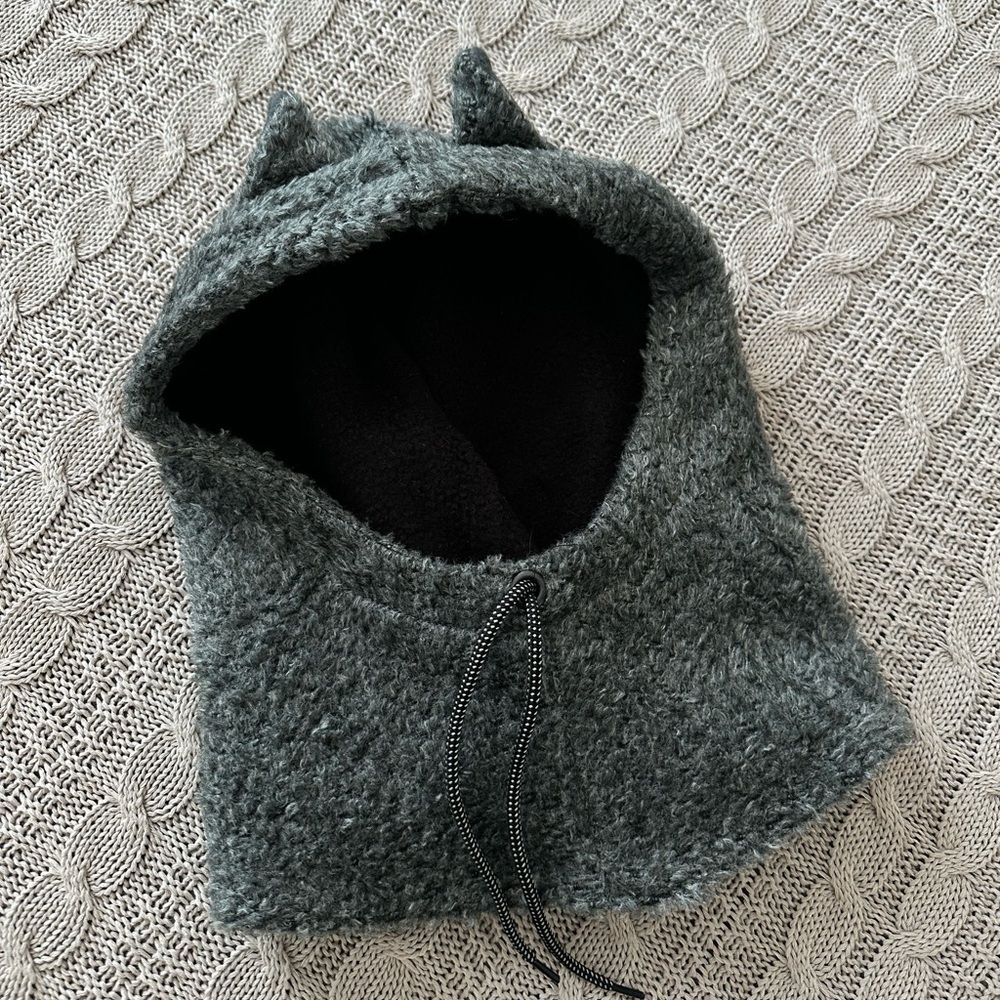 Gray hood - hat Wolf Ears